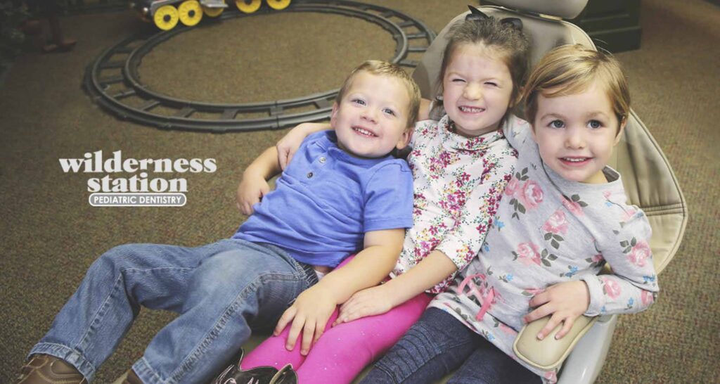 Three children dental patients at Wilderness Station
