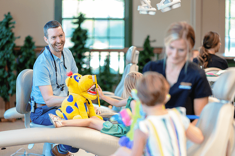 dr marty of wilderness station talking with patients of wilderness station